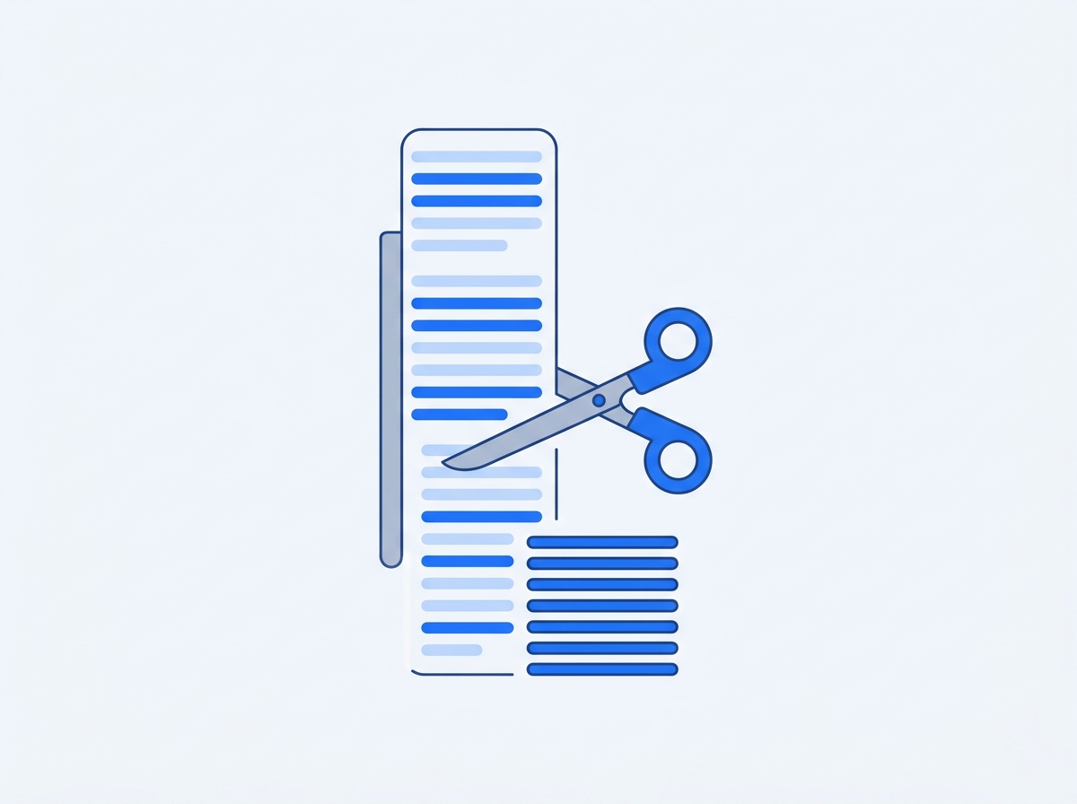 Cutting a long message down to size