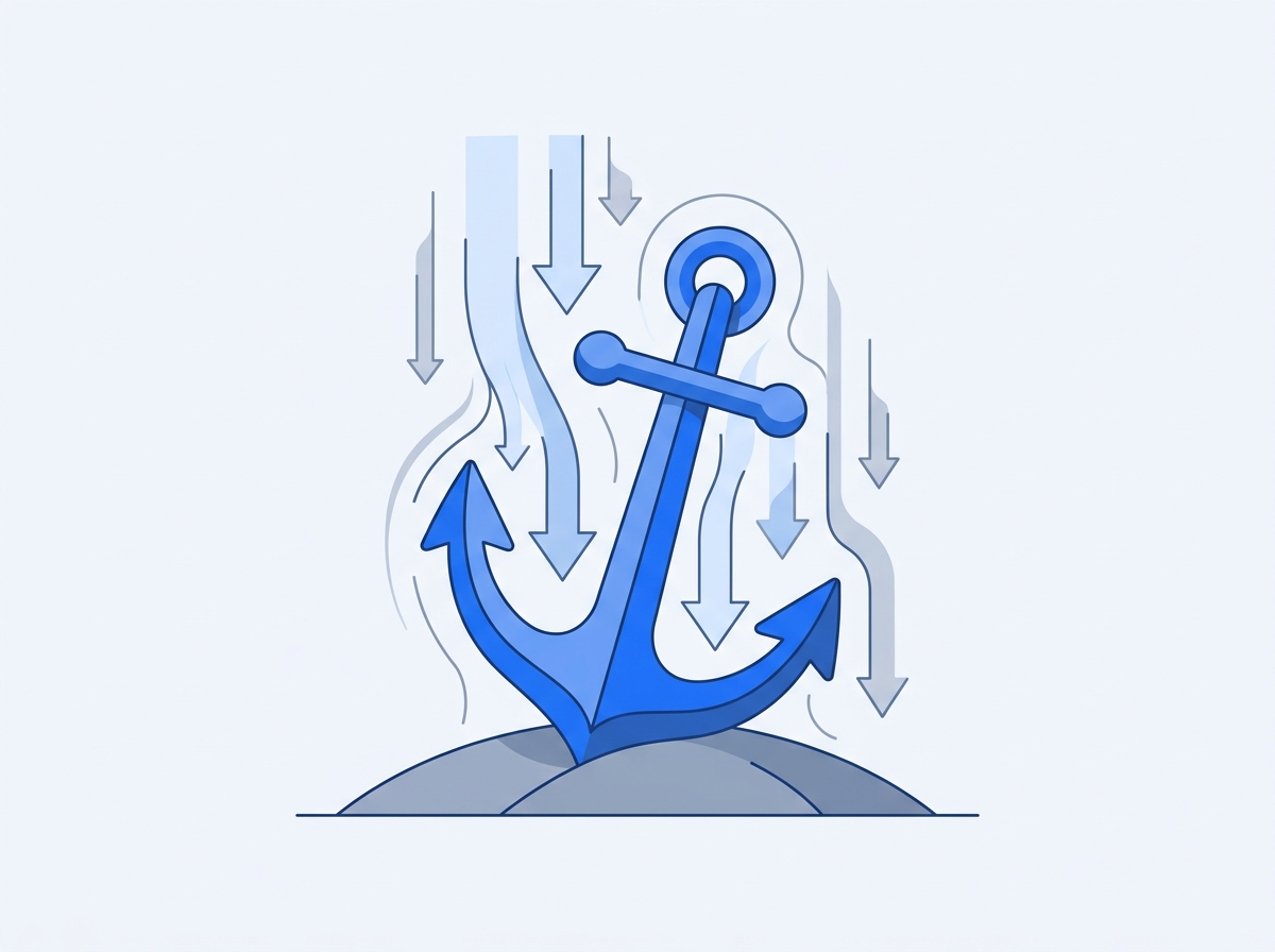 Hold firm against the downward pull