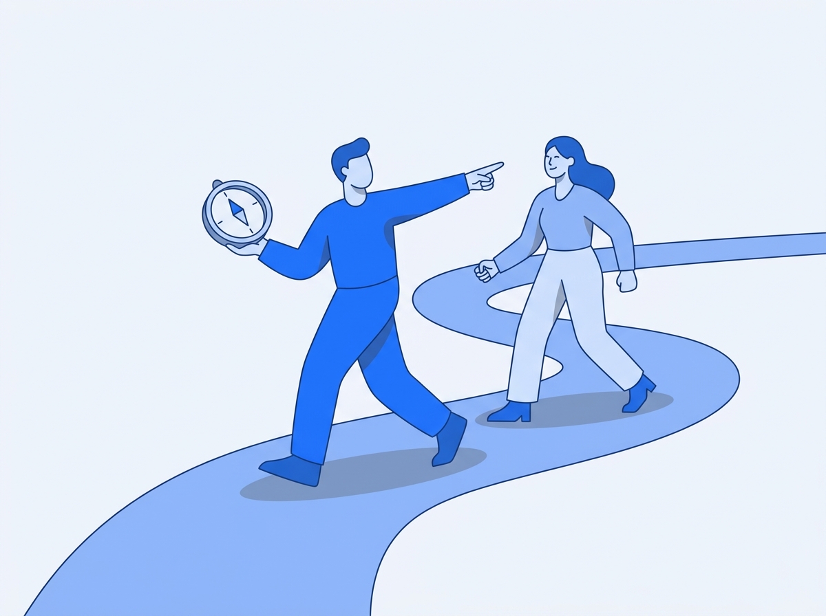 You lead the path, the client follows